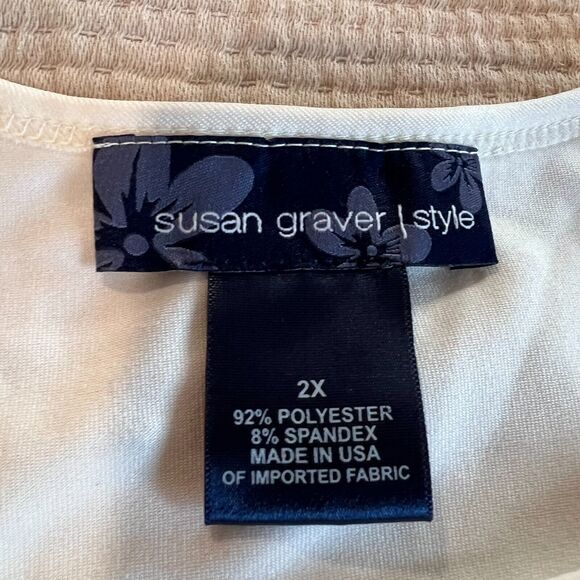 Susan Graver Style Basic Essential Tops Women's Sz. 2x Lot of 2 Capsule Wardrobe - Picture 8 of 12